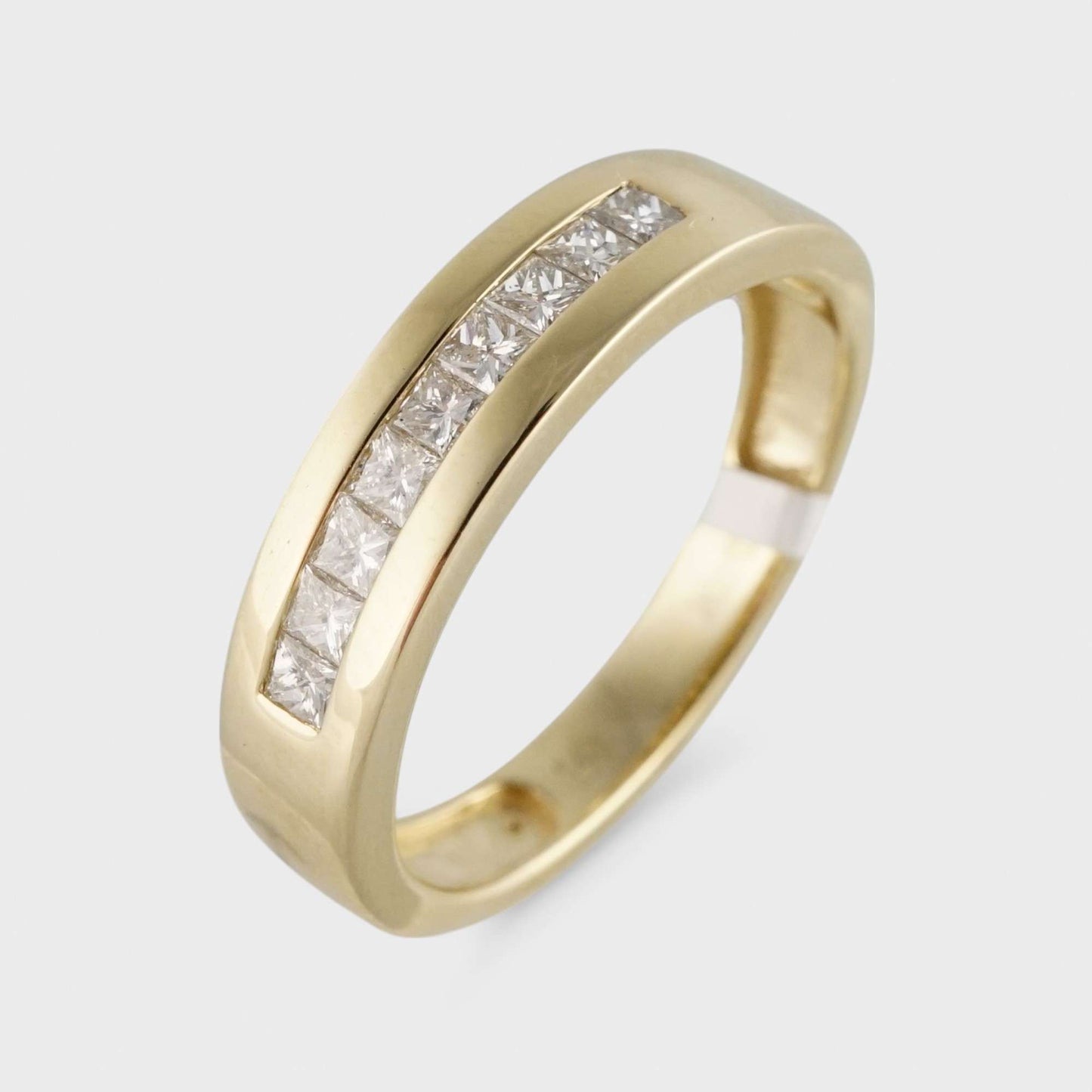 Men's 14k Yellow Gold Diamond Band Ring image 0