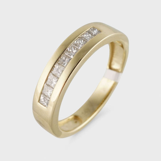 Men's 14k Yellow Gold Diamond Band Ring image 0