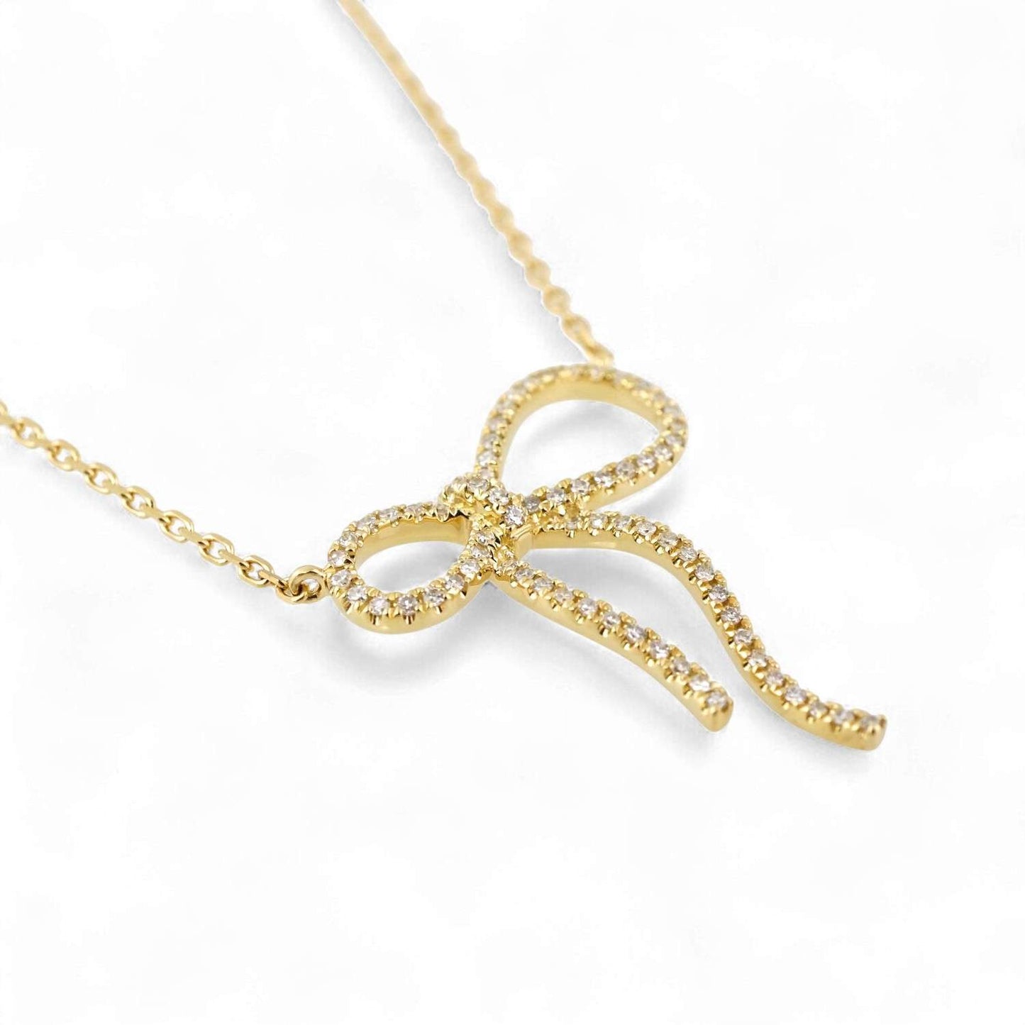 Diamond Ribbon Chain in 14k Yellow Gold image 2