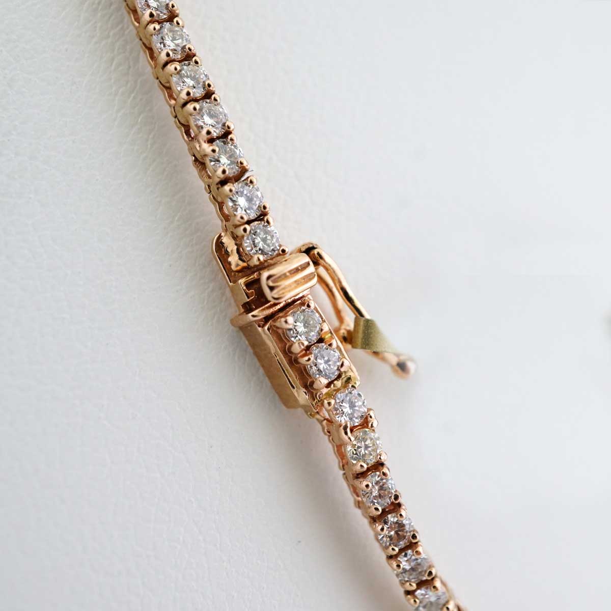 14k Diamond White Gold Tennis Chain image 2