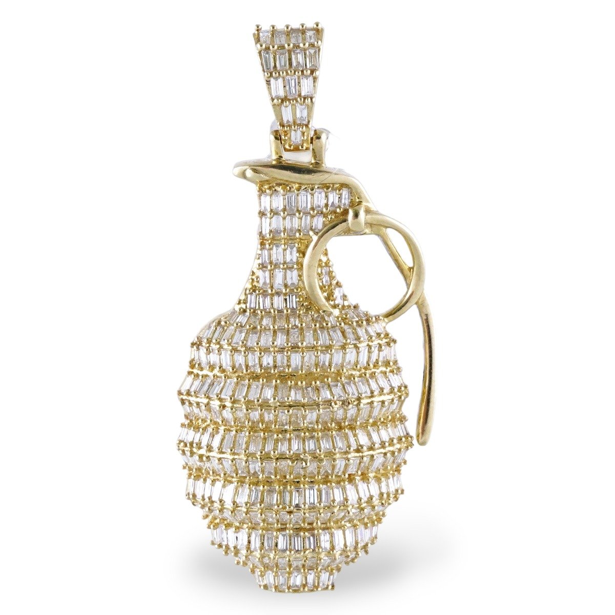 10k Yellow Gold Grenade Pendant image 1