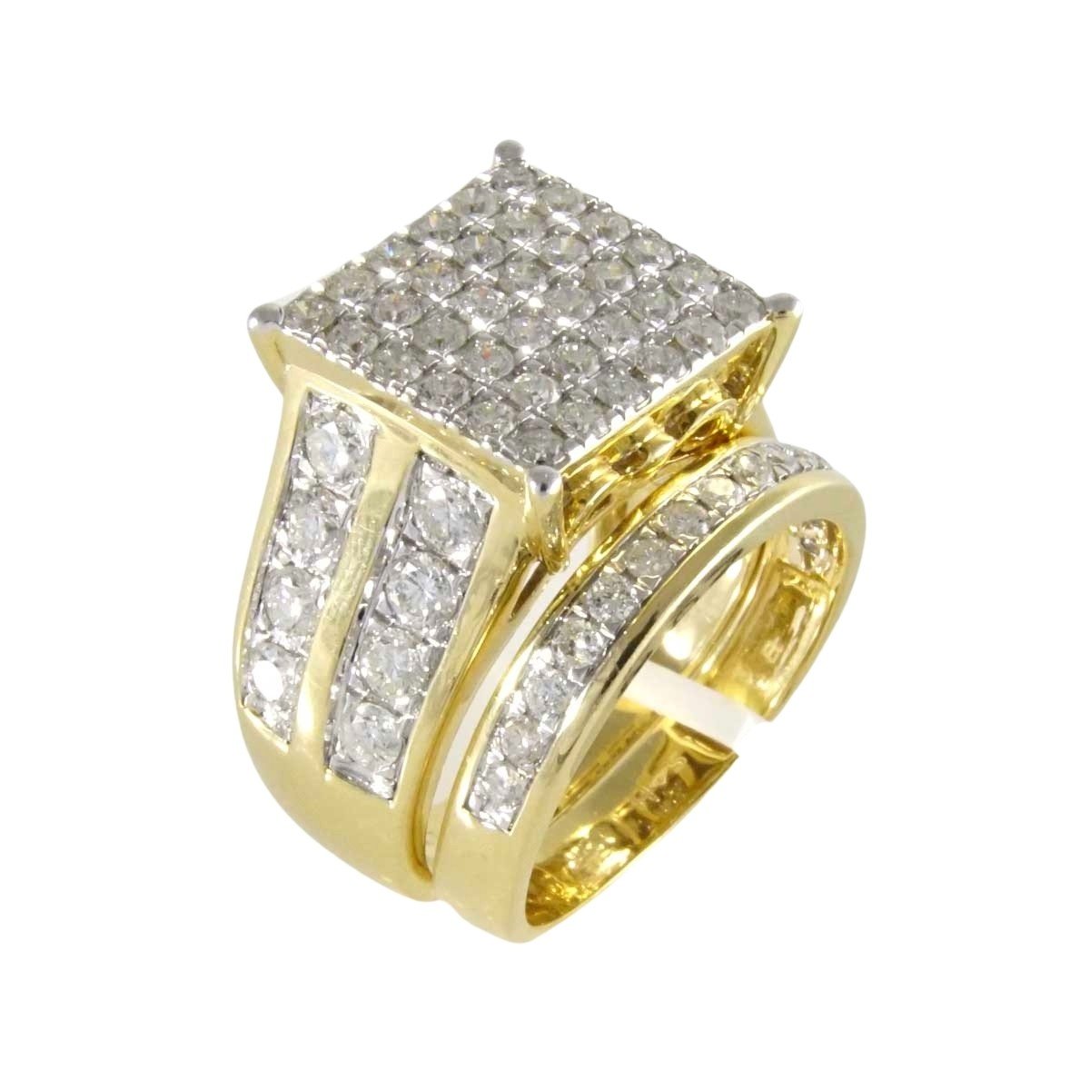 14k Yellow Gold Diamond Duo Ring image 0