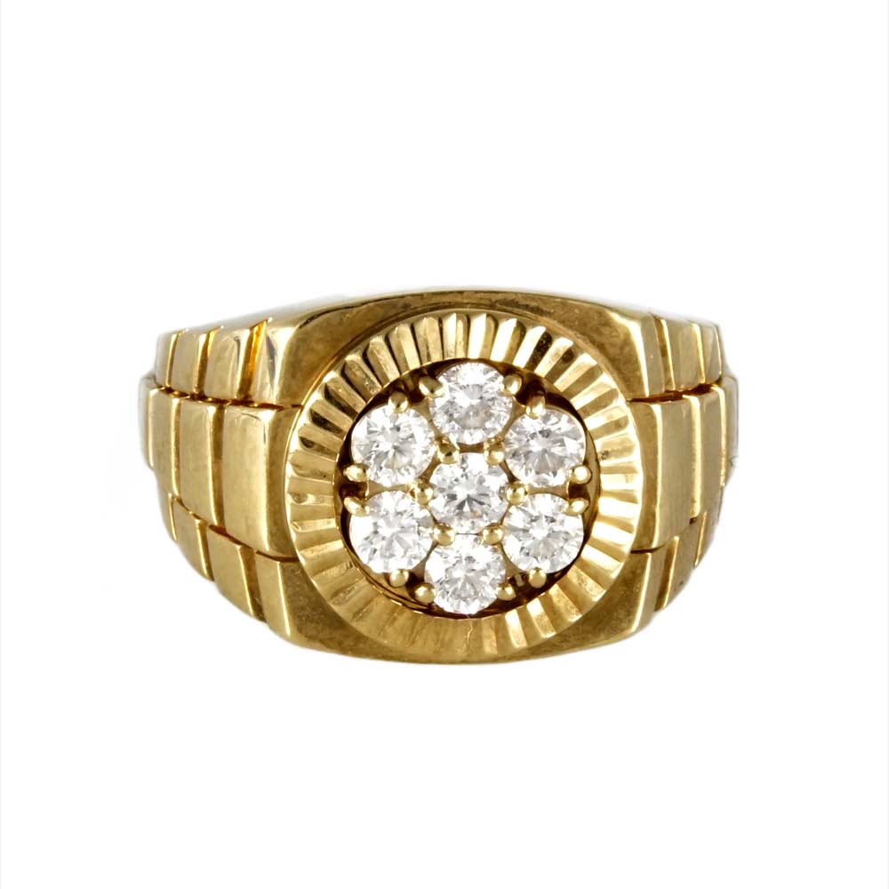 14k Gold Diamond Ring for Men image 2