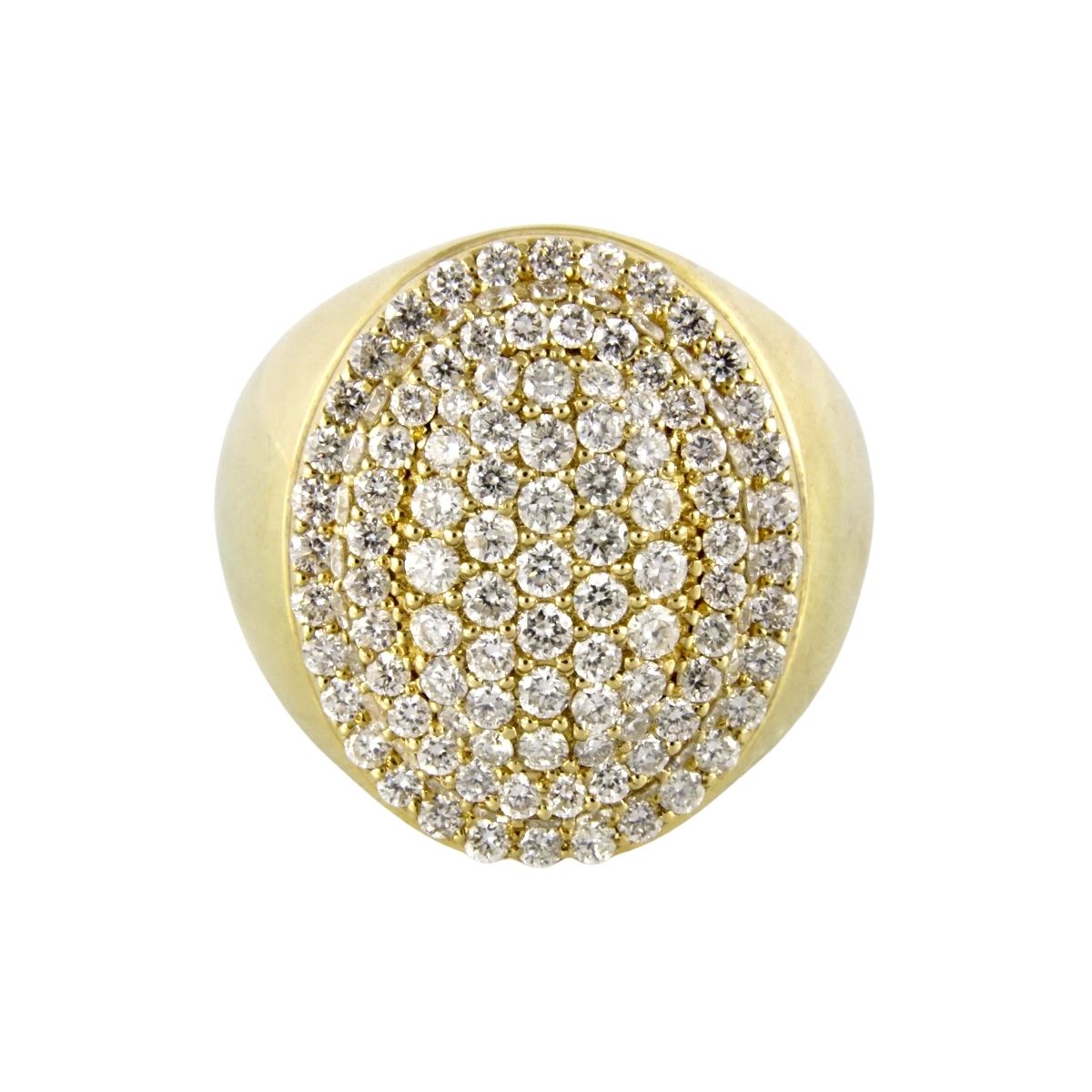 14k Gold Diamond Ring for Men image 2