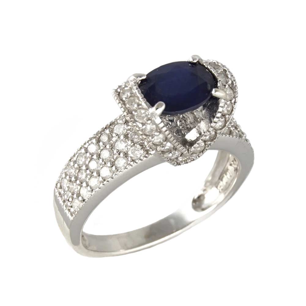 14k Diamond White Gold Ring for Women image 0