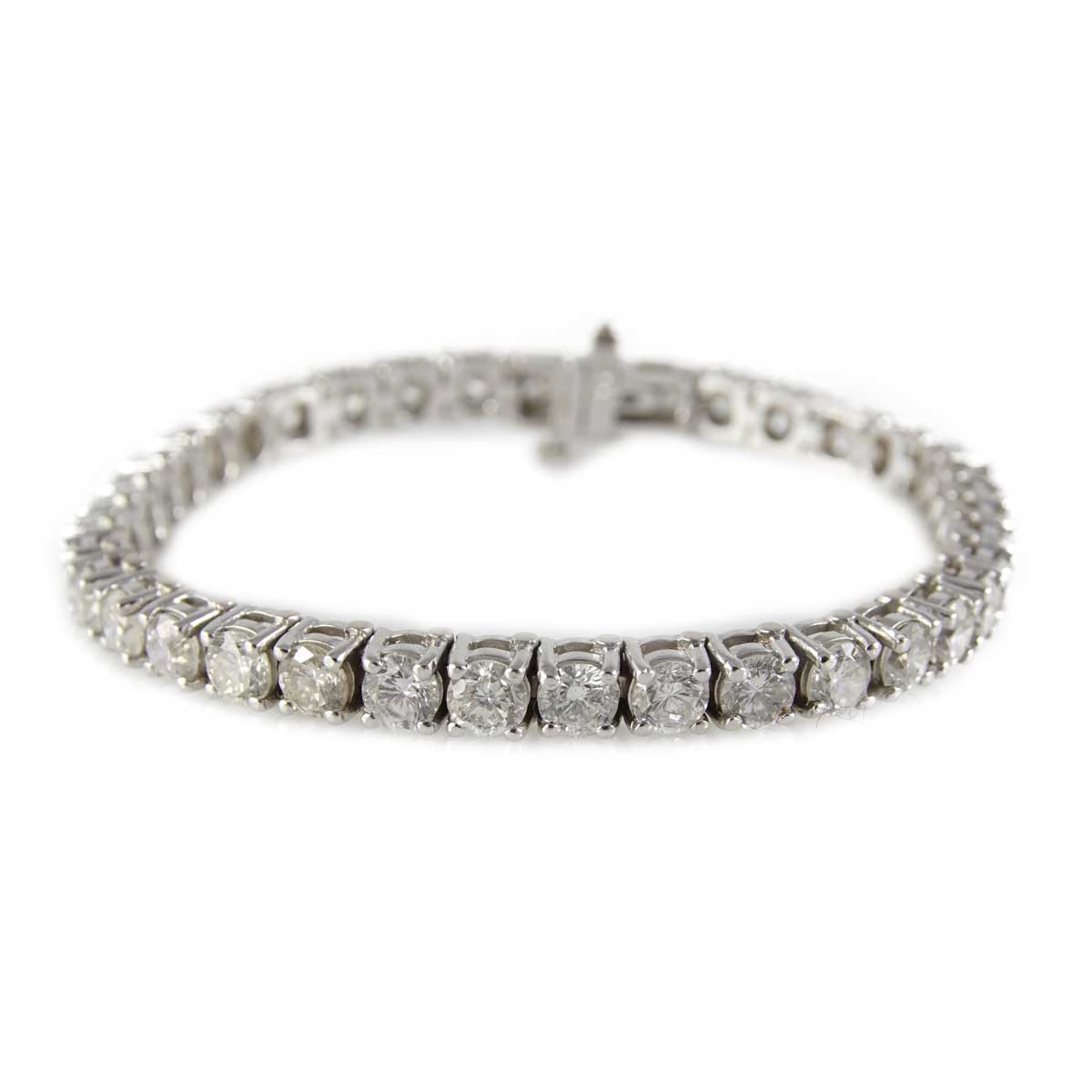14k White Gold Diamond Bracelet for Women image 2