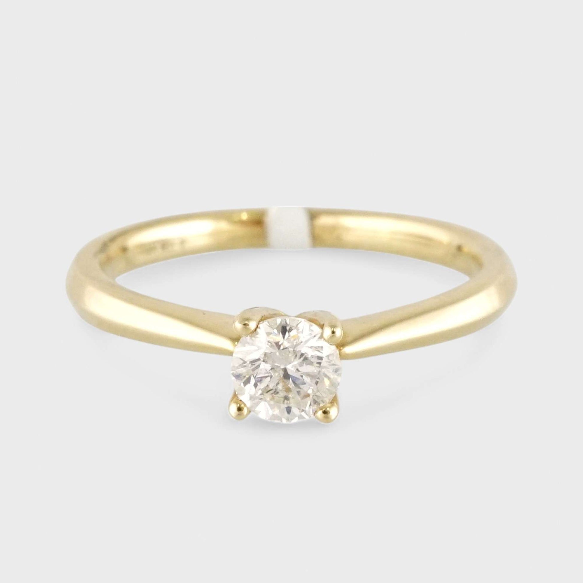 14k Yellow Gold Diamond Engagement Ring image 1