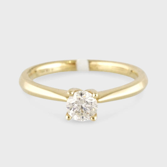 14k Yellow Gold Diamond Engagement Ring image 1