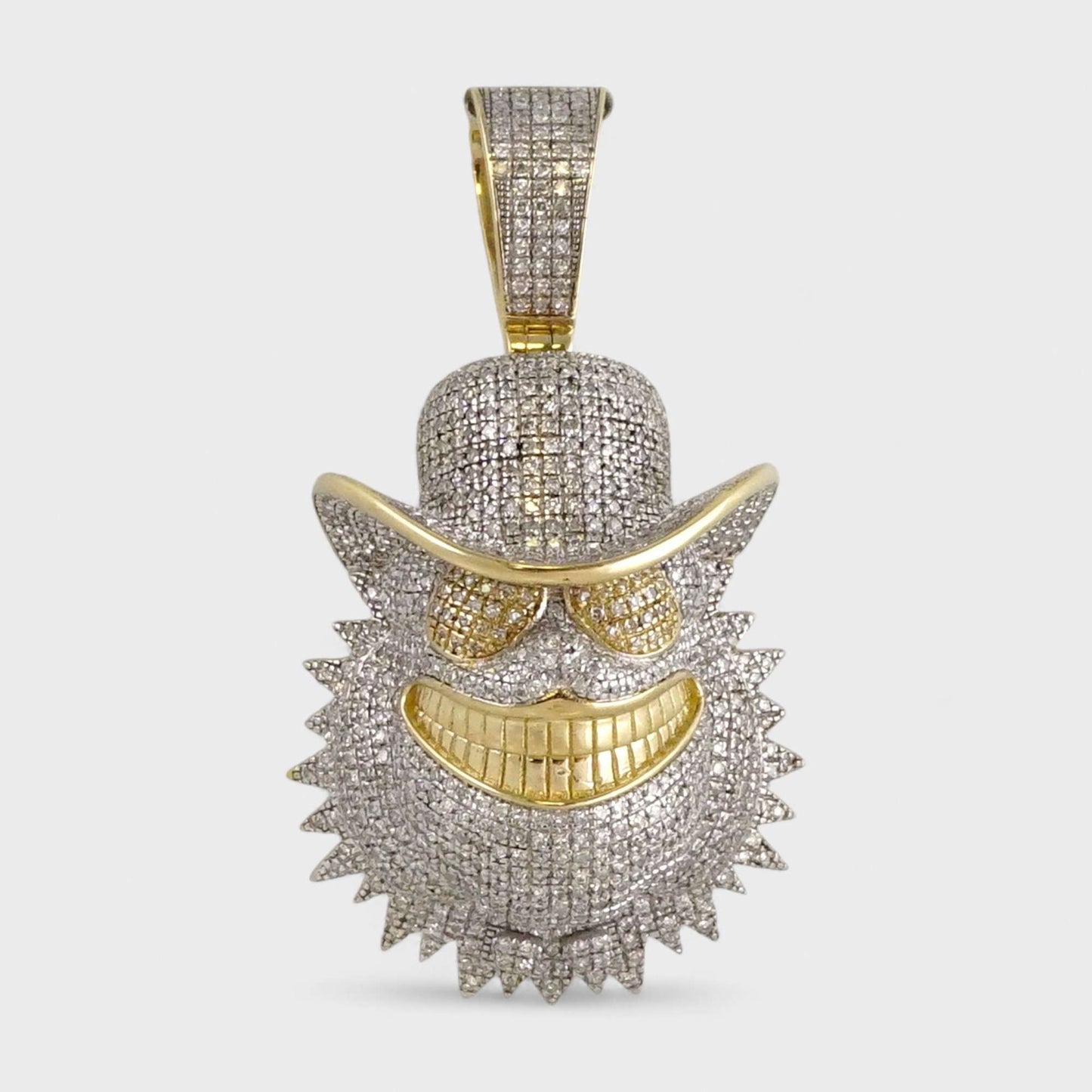 10k Yellow Gold Diamond Face Pendant image 0