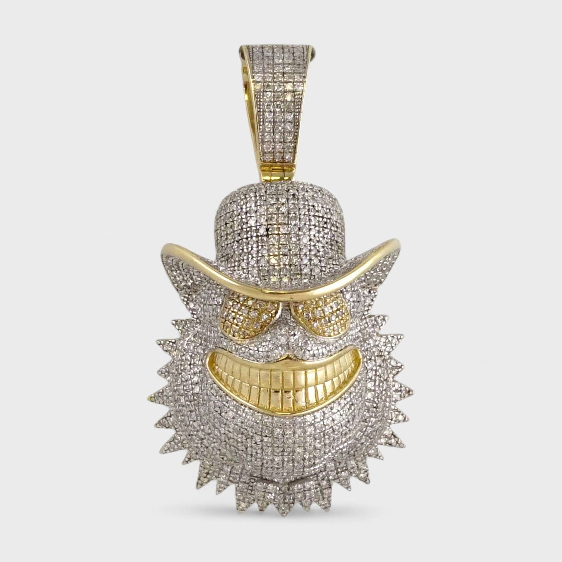 10k Yellow Gold Diamond Face Pendant image 0