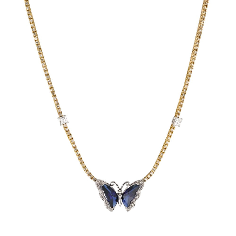 14K Women's Butterfly Tennis Gold Chain image 0