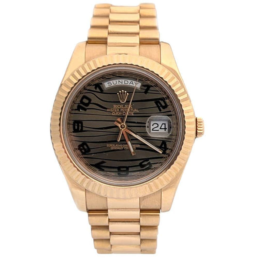 Rolex Day-Date II Rose Custom Dial Gold 41mm - Pre-Owned image 0