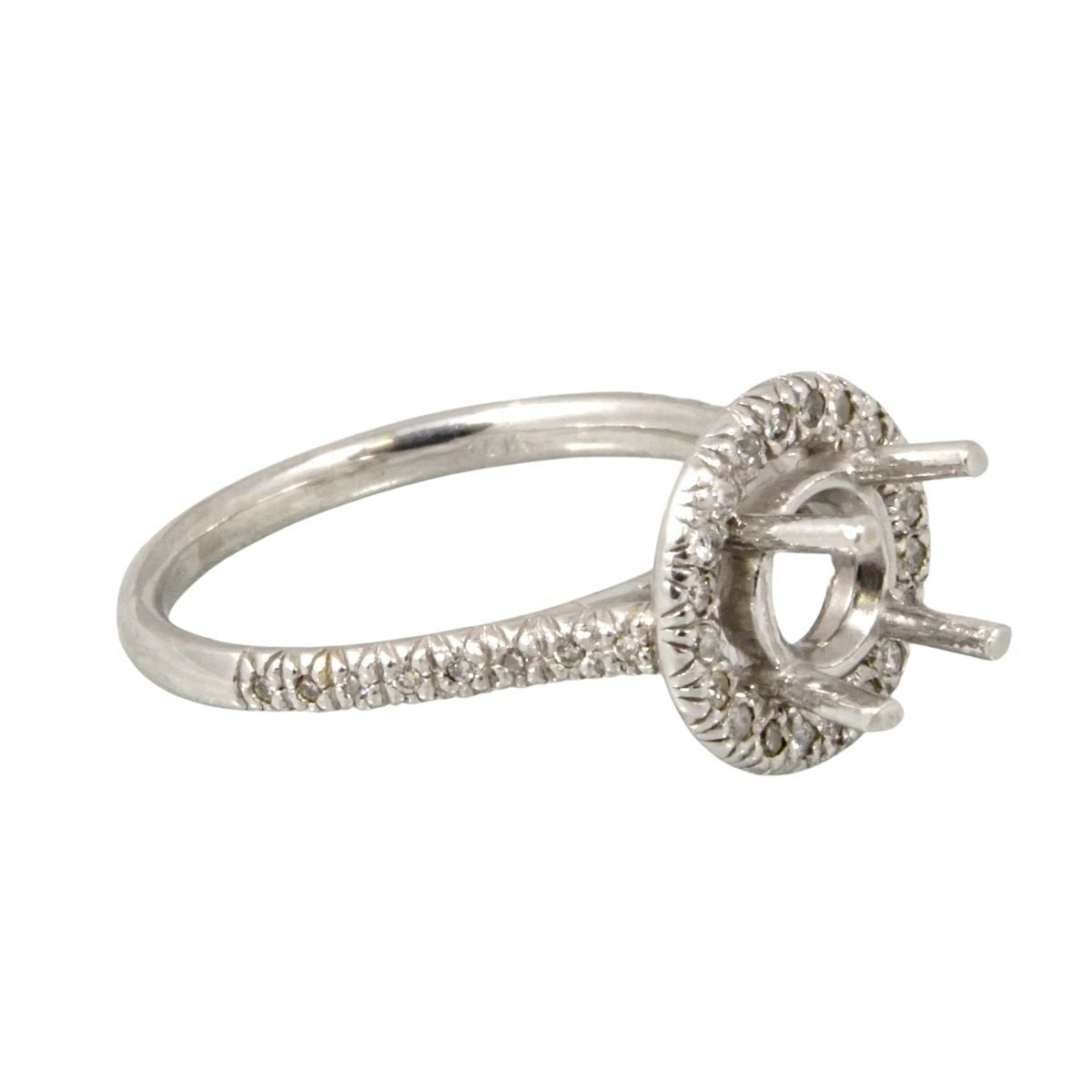 14k White Gold Customized Diamond Wedding Ring image 2