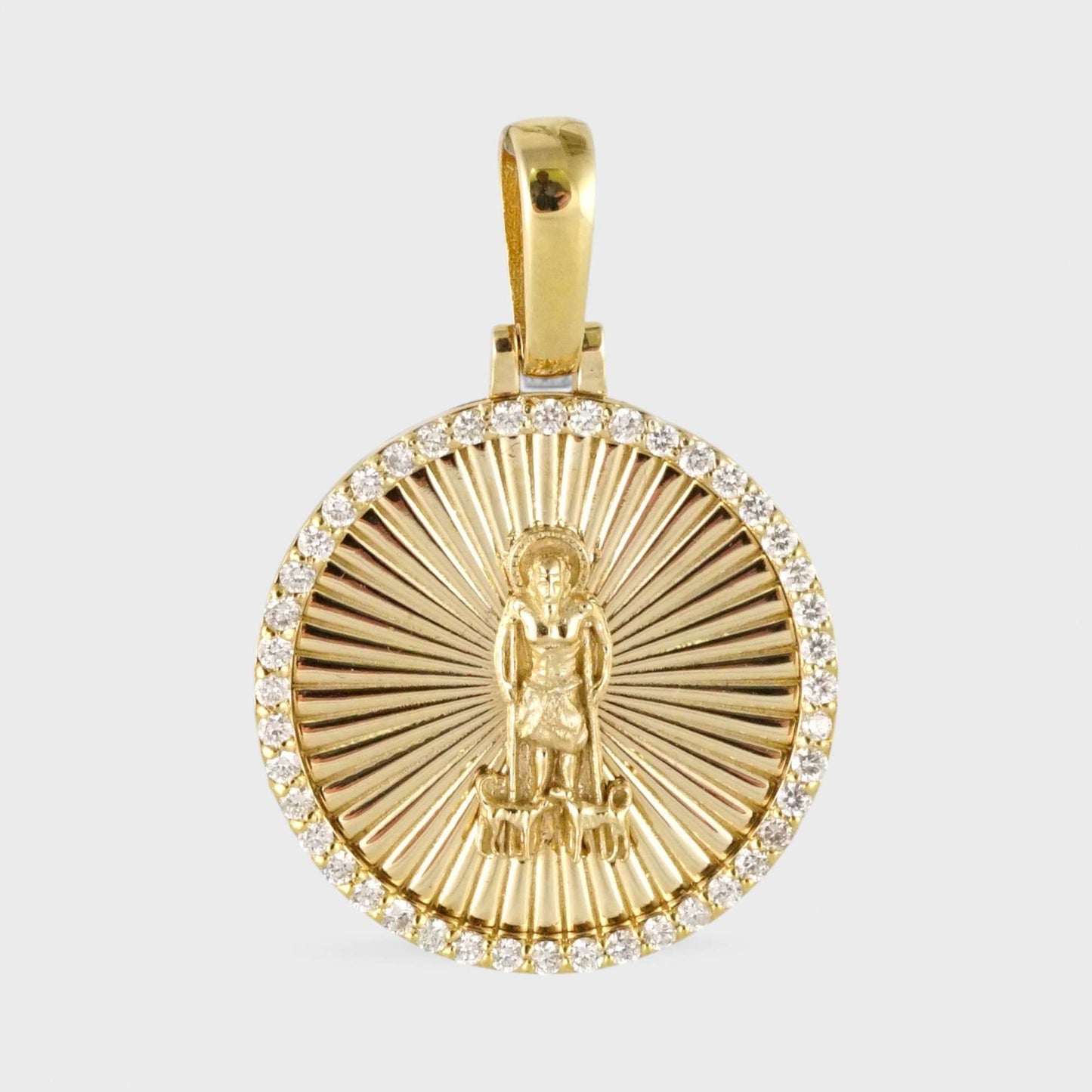 10k Yellow Gold Diamond San Lazaro Pendant image 0