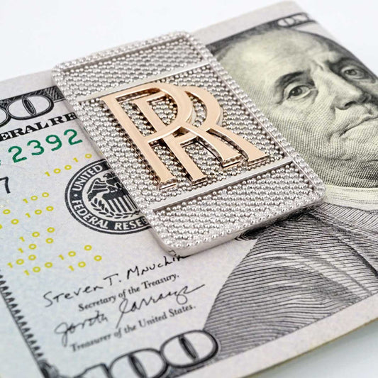 14k White Gold Diamond Rolls Royce Money Clip image 0