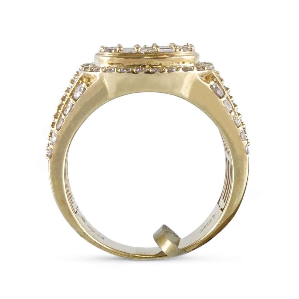 10K Yellow Gold Diamond Ring for Men image 1