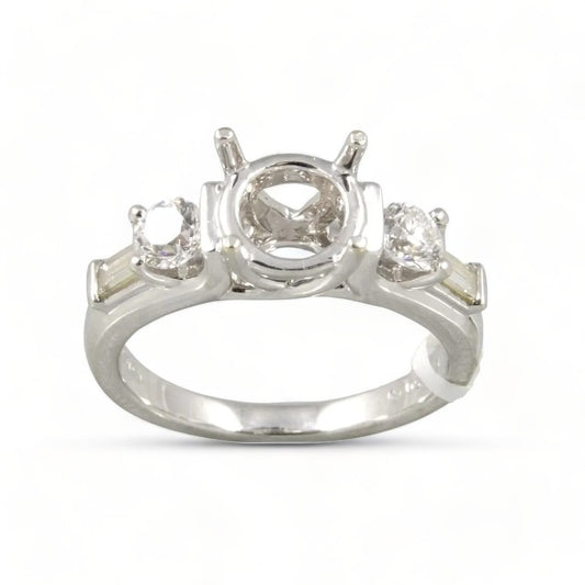 18k White Gold Customized Diamond Wedding Ring image 0