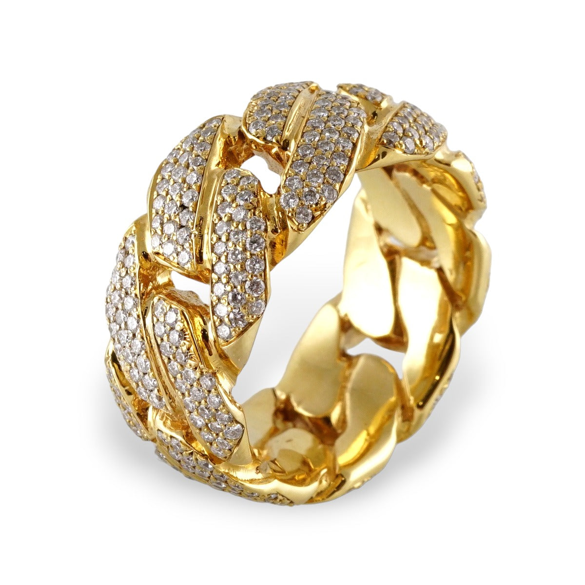 Unisex 10k Yellow Gold Diamond Ring image 0