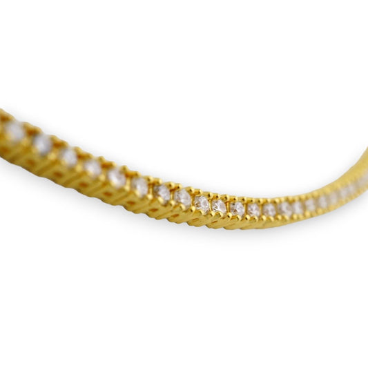 14k Gold Diamond Tennis Chain image 1