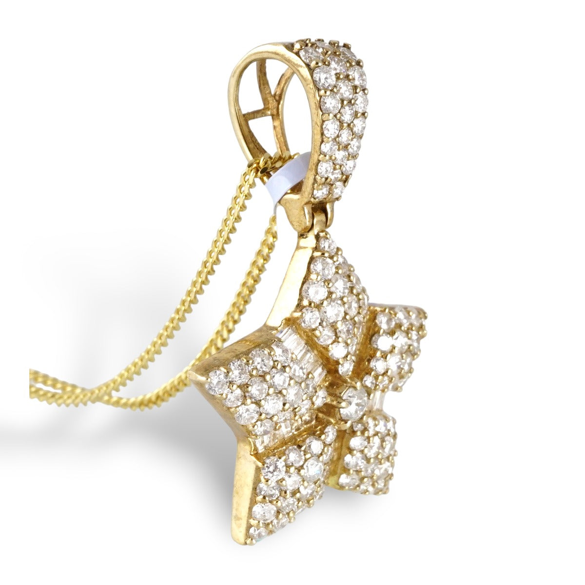 10k Gold Diamond Star Pendant image 1