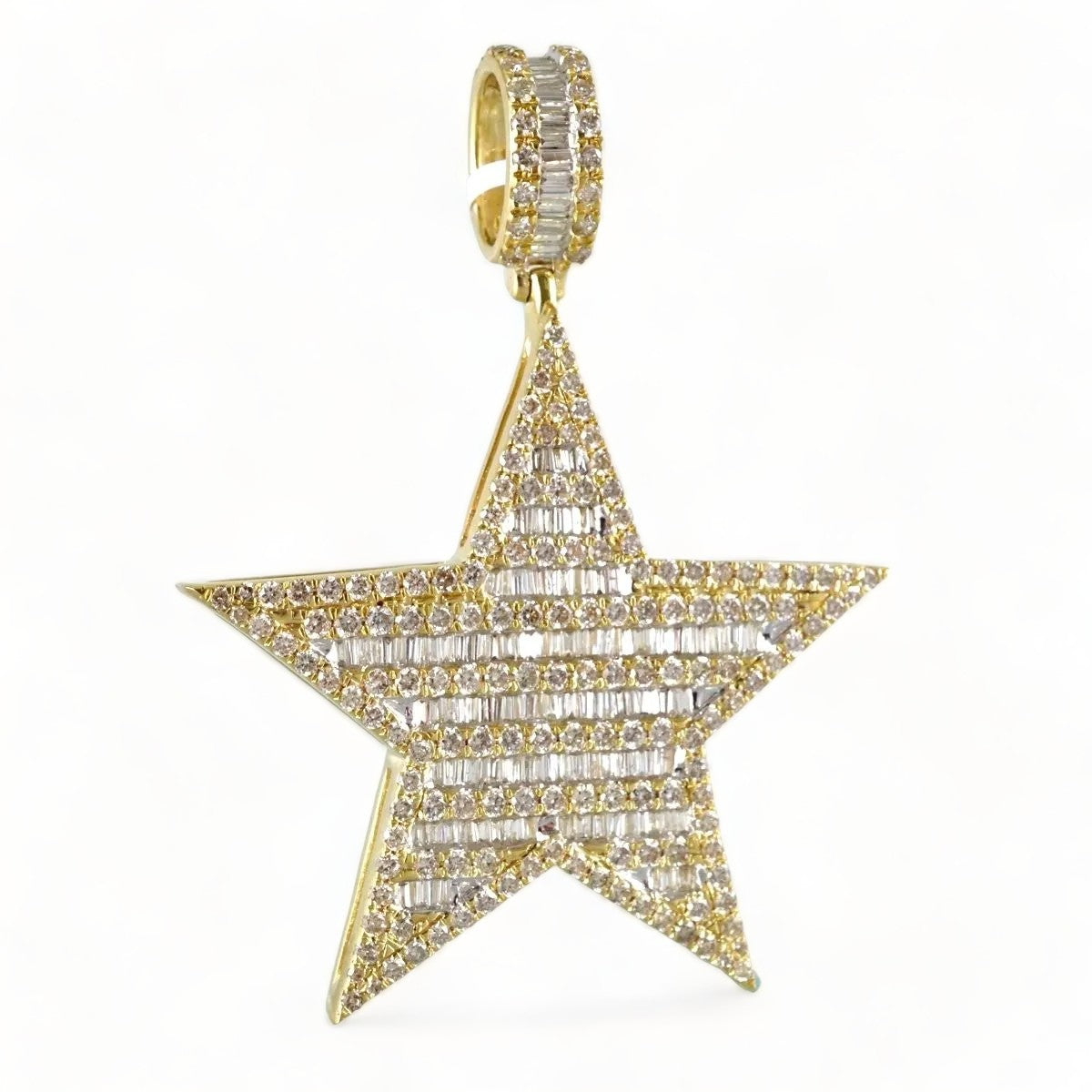 10k Gold Diamond Star Pendant image 0