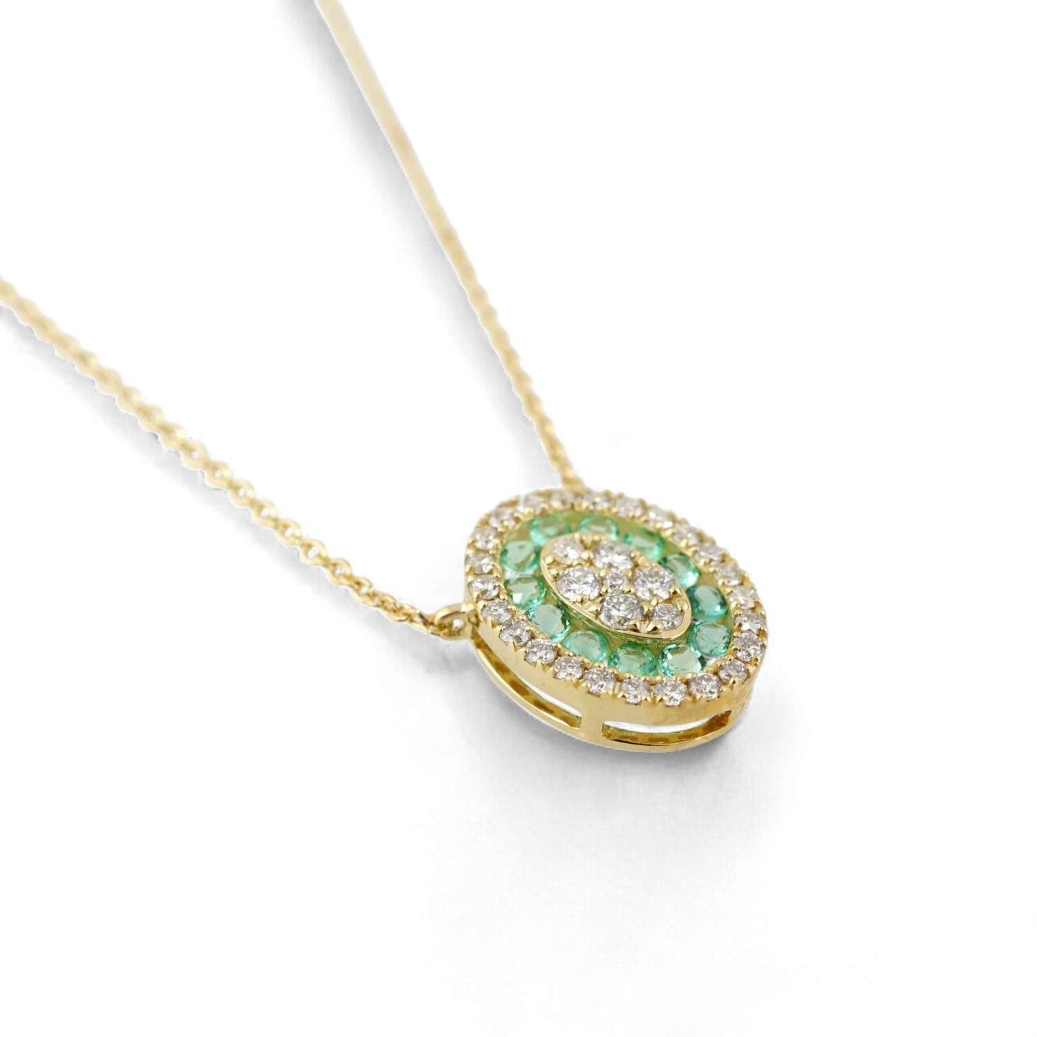 14k Yellow Gold Diamond Oval Chain image 2