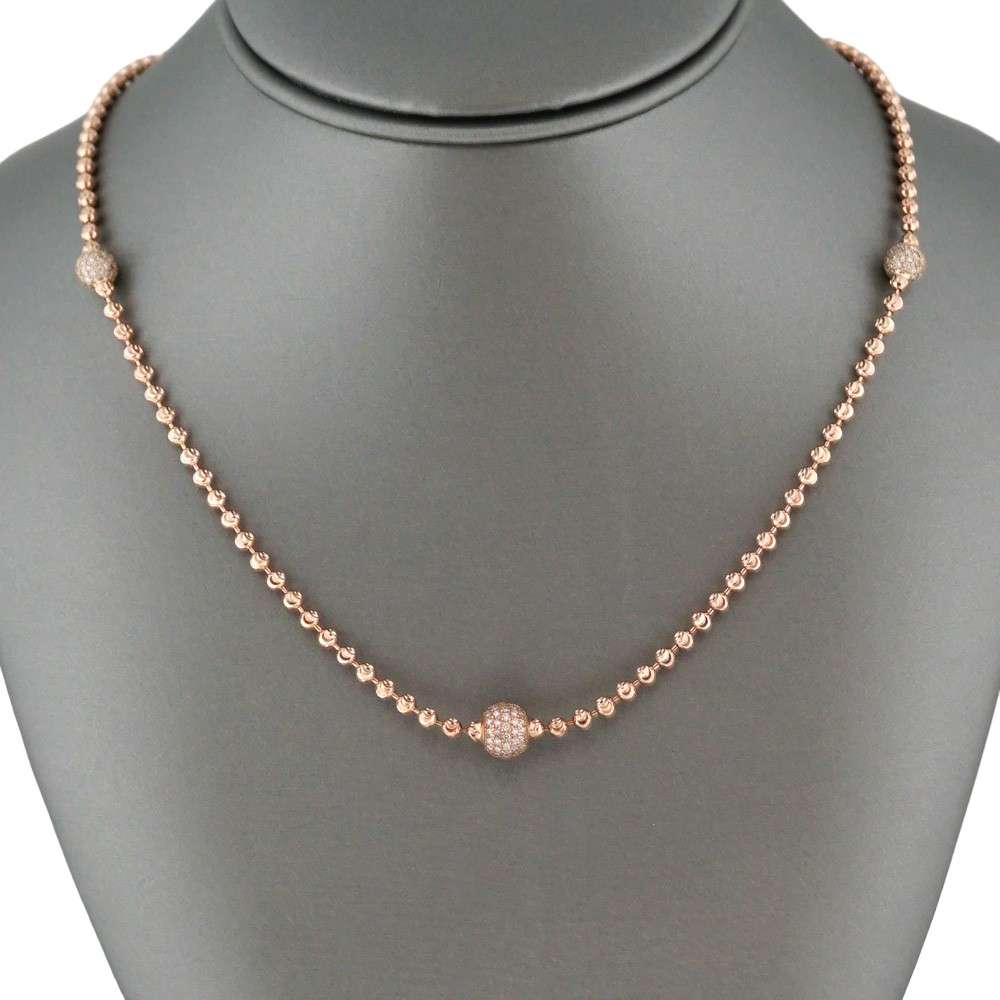 Unisex 14k Rose Gold Ball Chain image 5