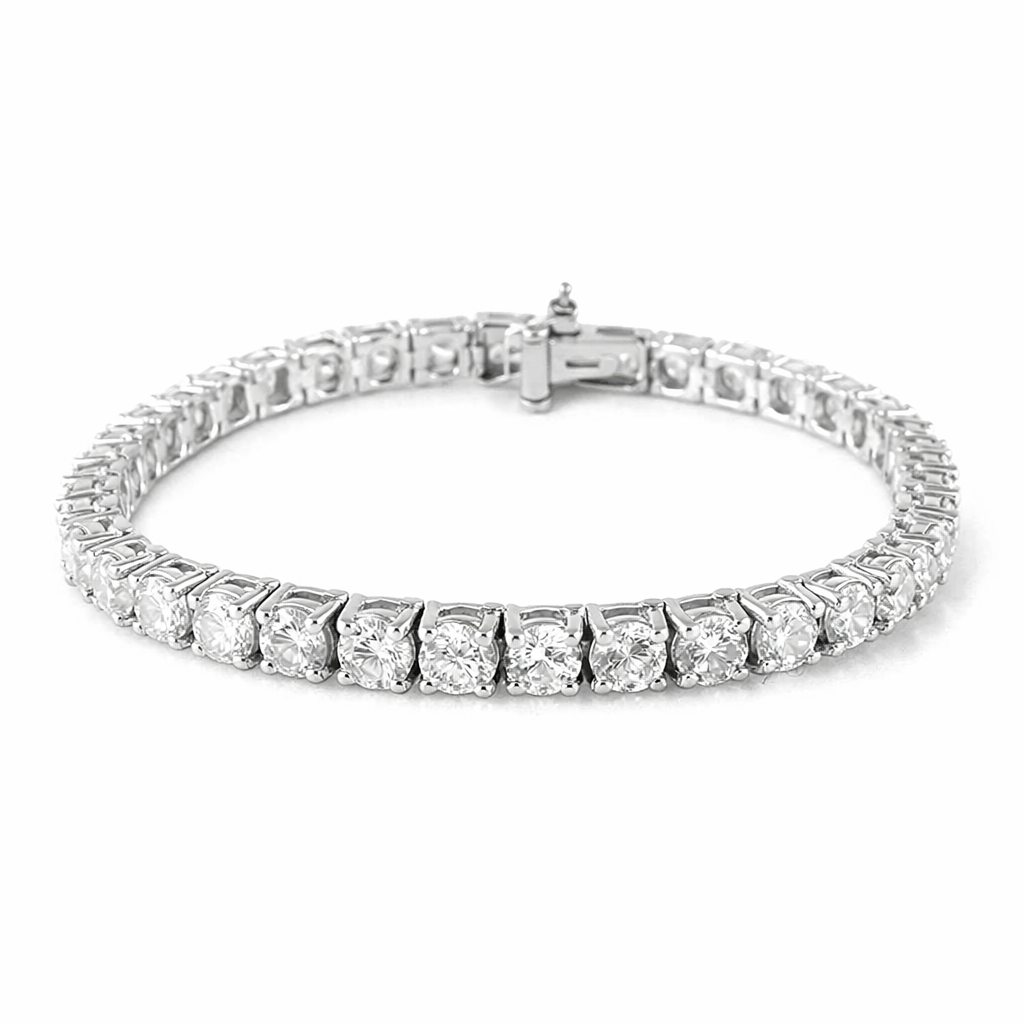 Diamond bracelet on a white background