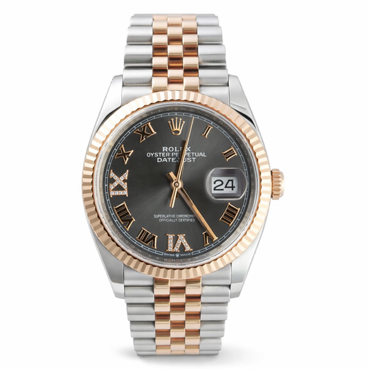 Rolex Oyster Perpetual Two Tone Rose Gold 36mm 126231 w/card - Pre-Owned