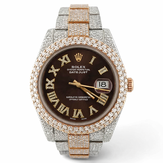 Rolex Datejust Gold Custom Diamond 41 mm - Usado