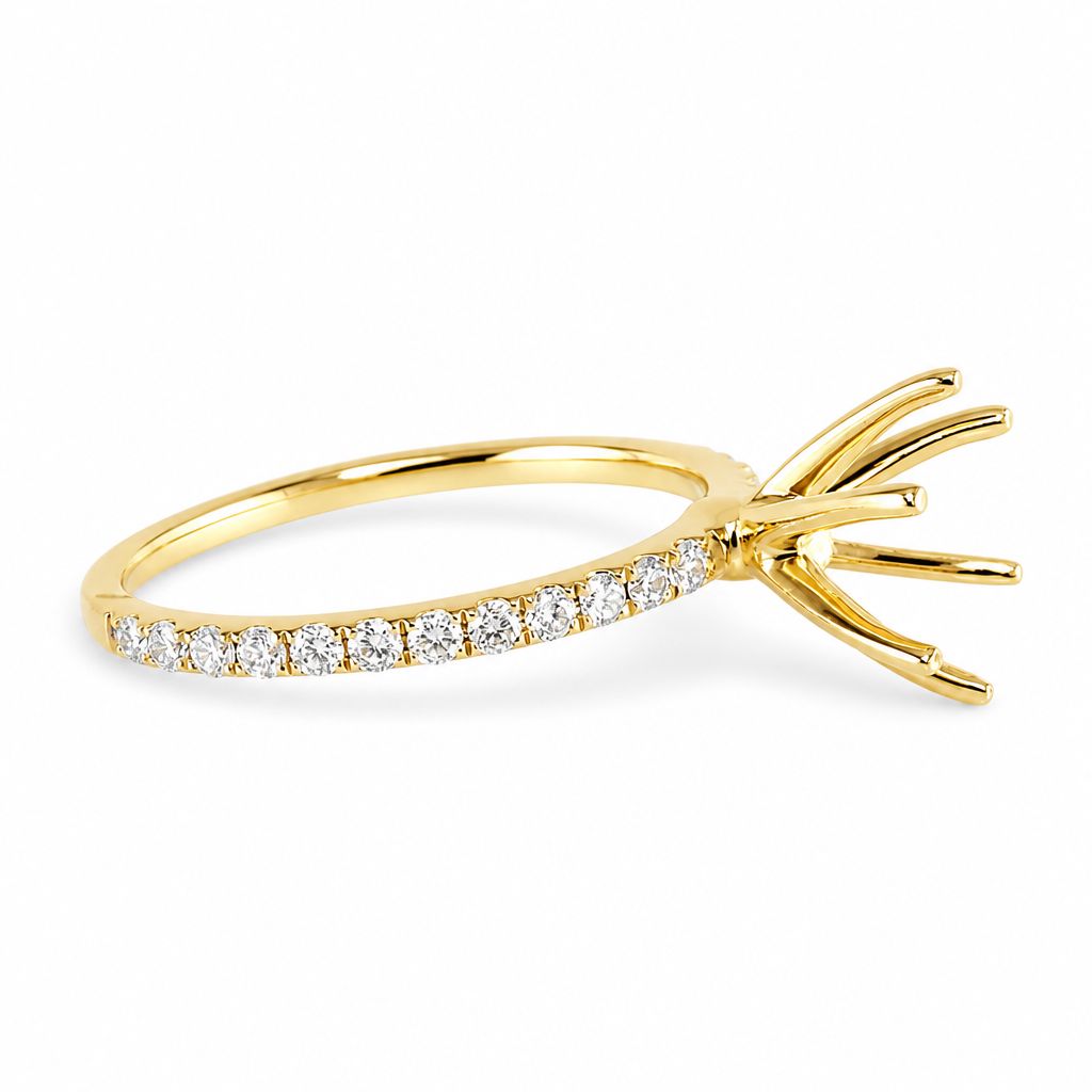 14k Engagement Yellow Gold Ring