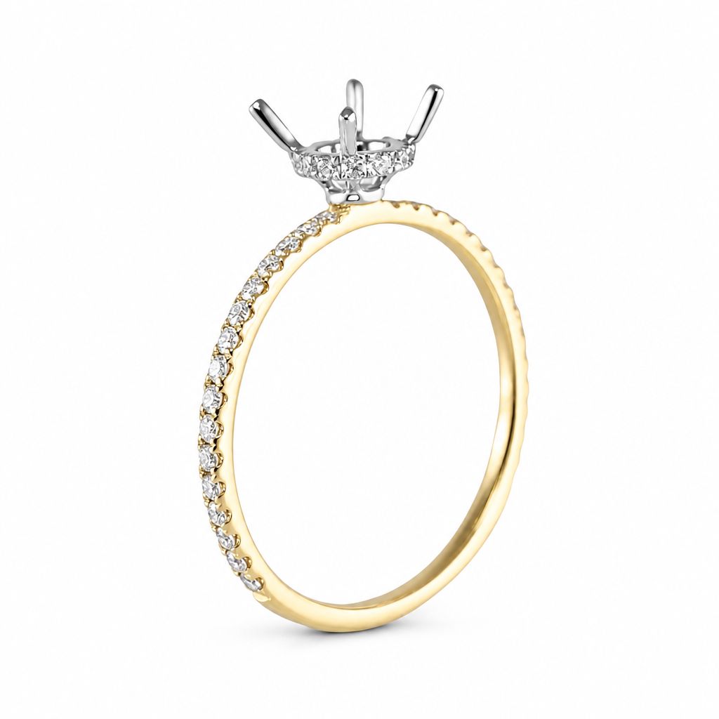 14k Engagement Yellow Gold Ring