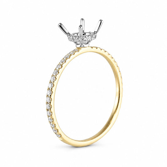 14k Engagement Yellow Gold Ring