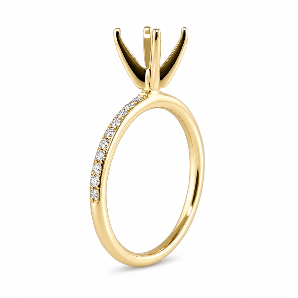 14k Engagement Yellow Gold Ring