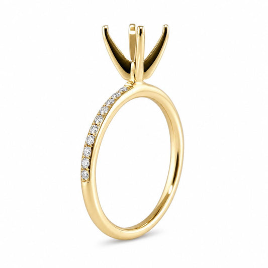 14k Engagement Yellow Gold Ring