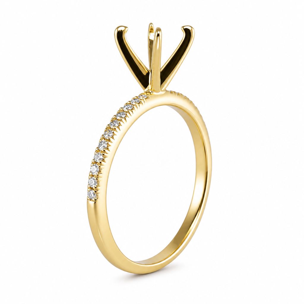 14k Engagement Yellow Gold Ring