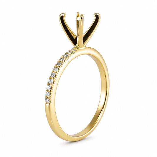 14k Engagement Yellow Gold Ring