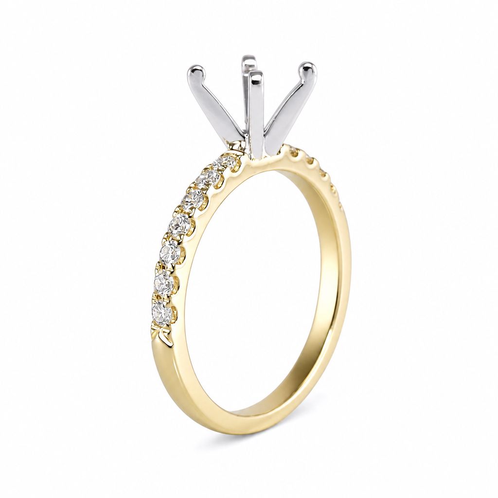 14k Engagement Yellow Gold Ring