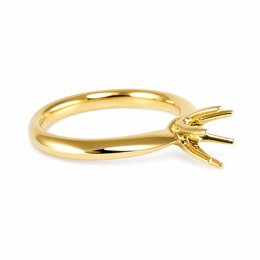 18k Engagement Yellow Gold Ring