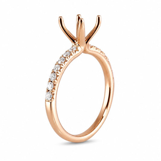 14k Engagement Rolse Gold Ring