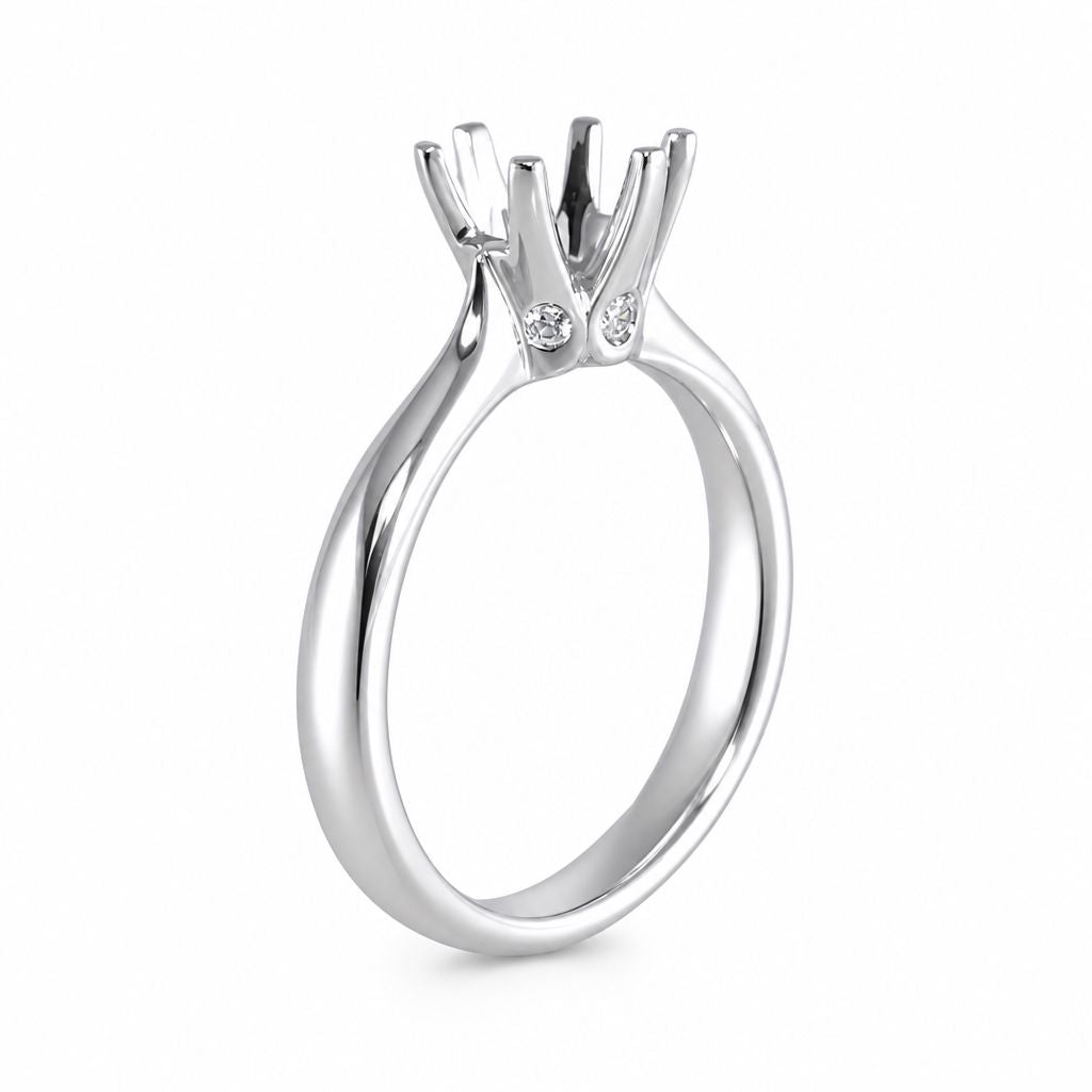 18k Engagement White Gold Ring