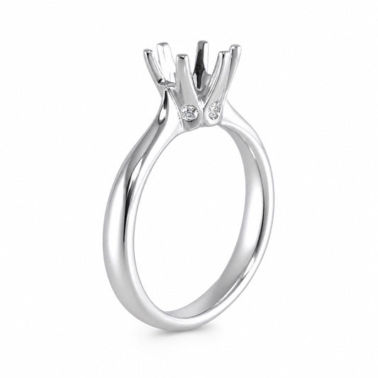 18k Engagement White Gold Ring