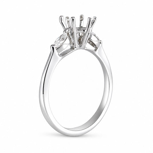 18k Engagement White Gold Ring
