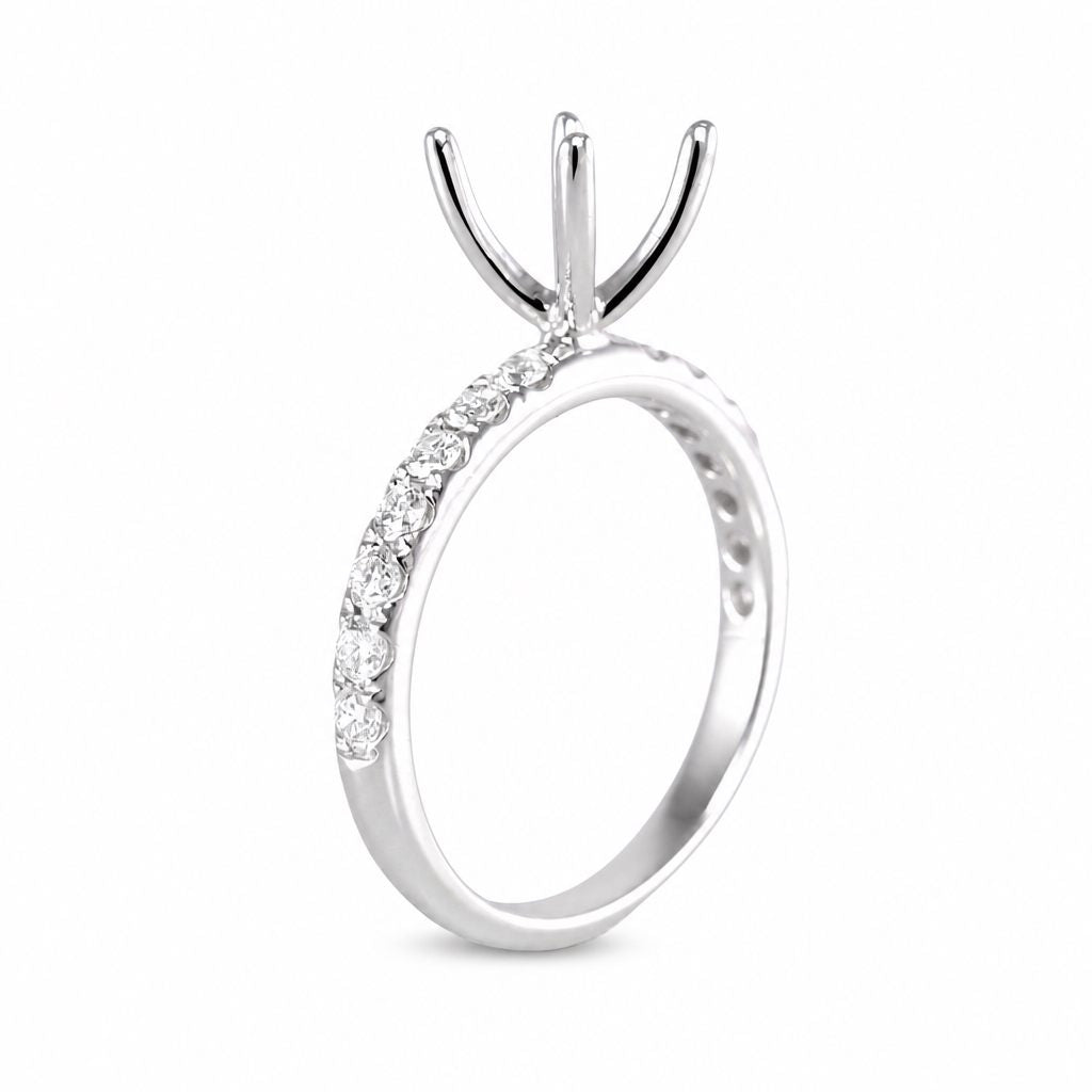 18k Engagement White Gold Ring