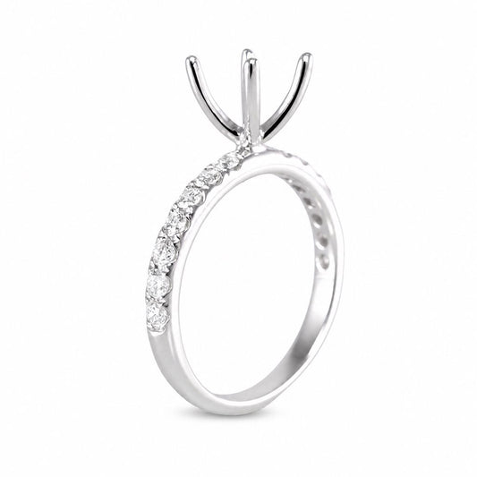 18k Engagement White Gold Ring