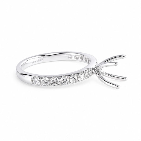 18k Engagement White Gold Ring