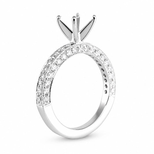 18k Engagement White Gold Ring
