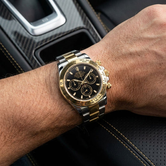 Rolex Daytona Black Face Two-Tone 40mm 116523 - Pre-Owned