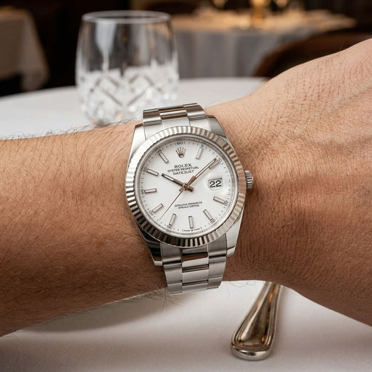 Rolex Datejust White Dial White Gold 41mm 126334 - Pre-Owned