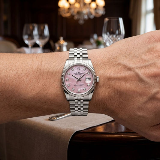 Rolex Datejust  Pink Dial 34mm 16200 - Pre-Owned